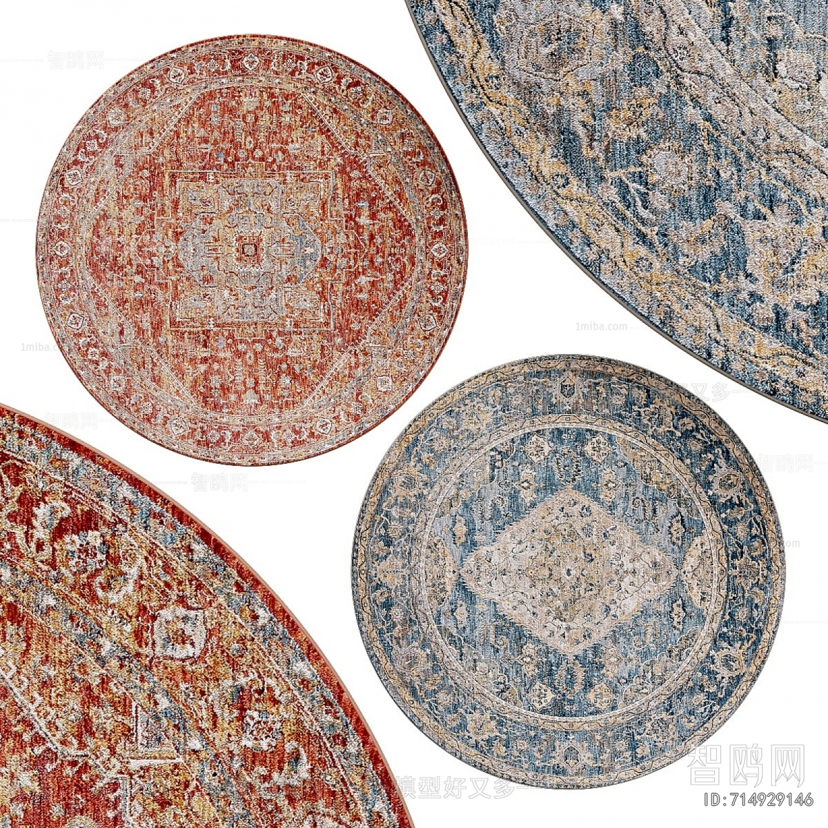 Simple European Style Circular Carpet