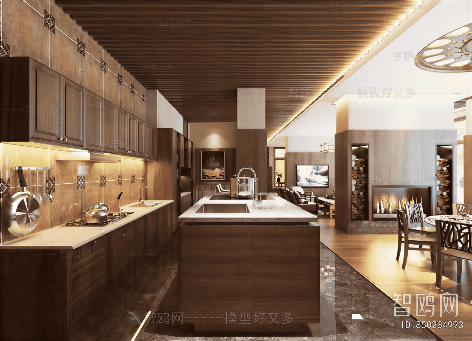 Southeast Asian Style Open Kitchen
