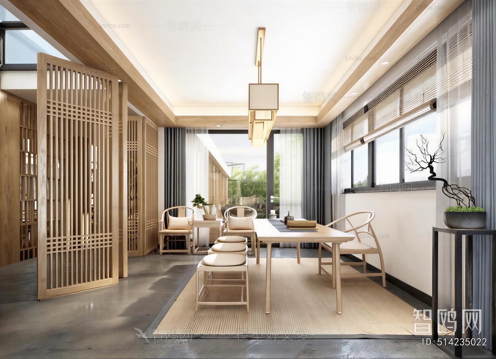New Chinese Style Study Space