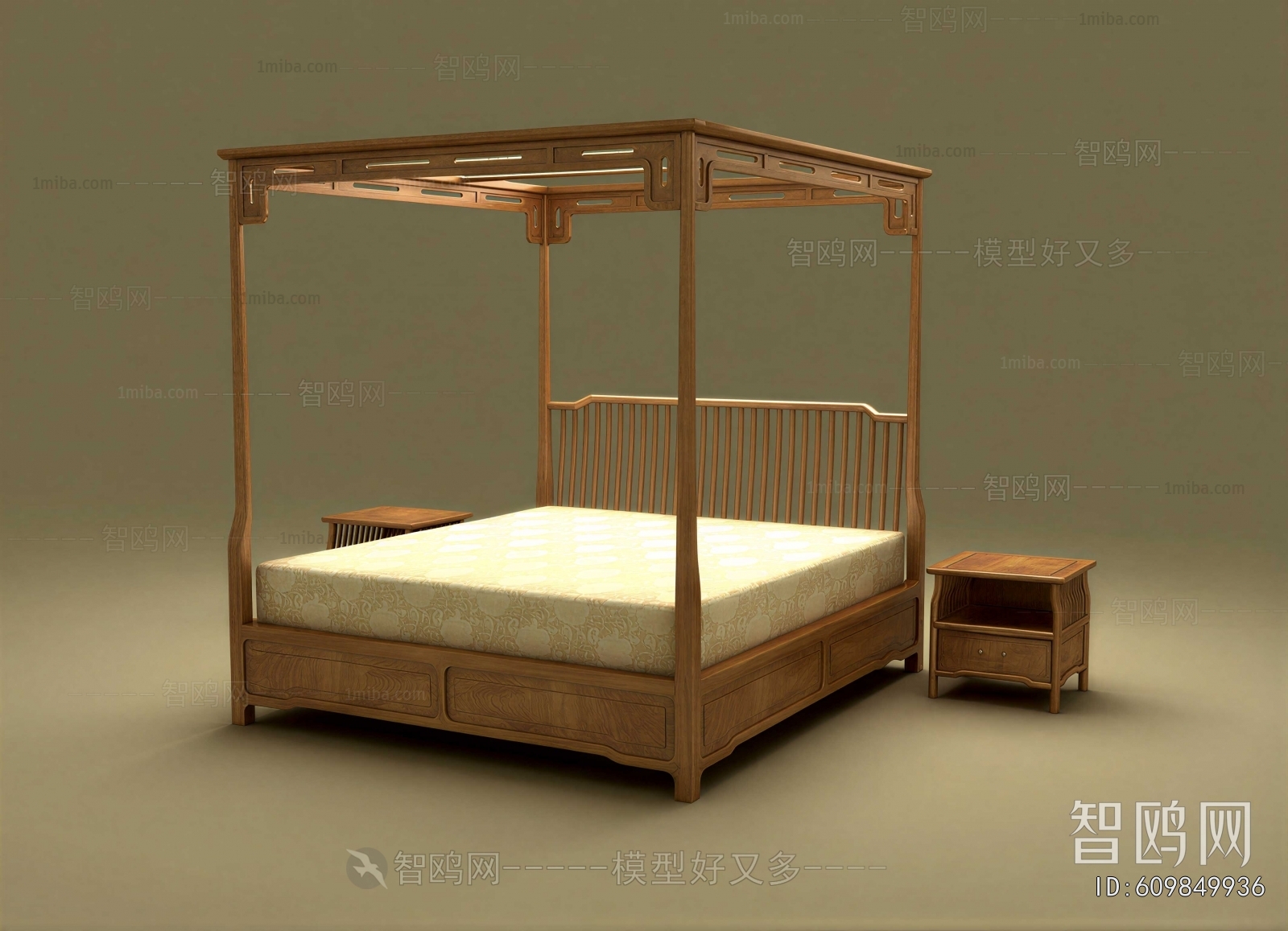 Chinese Style Double Bed