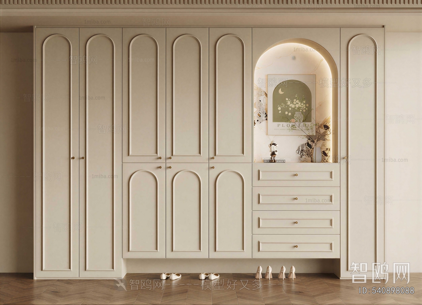 French Style Shoe Cabinet