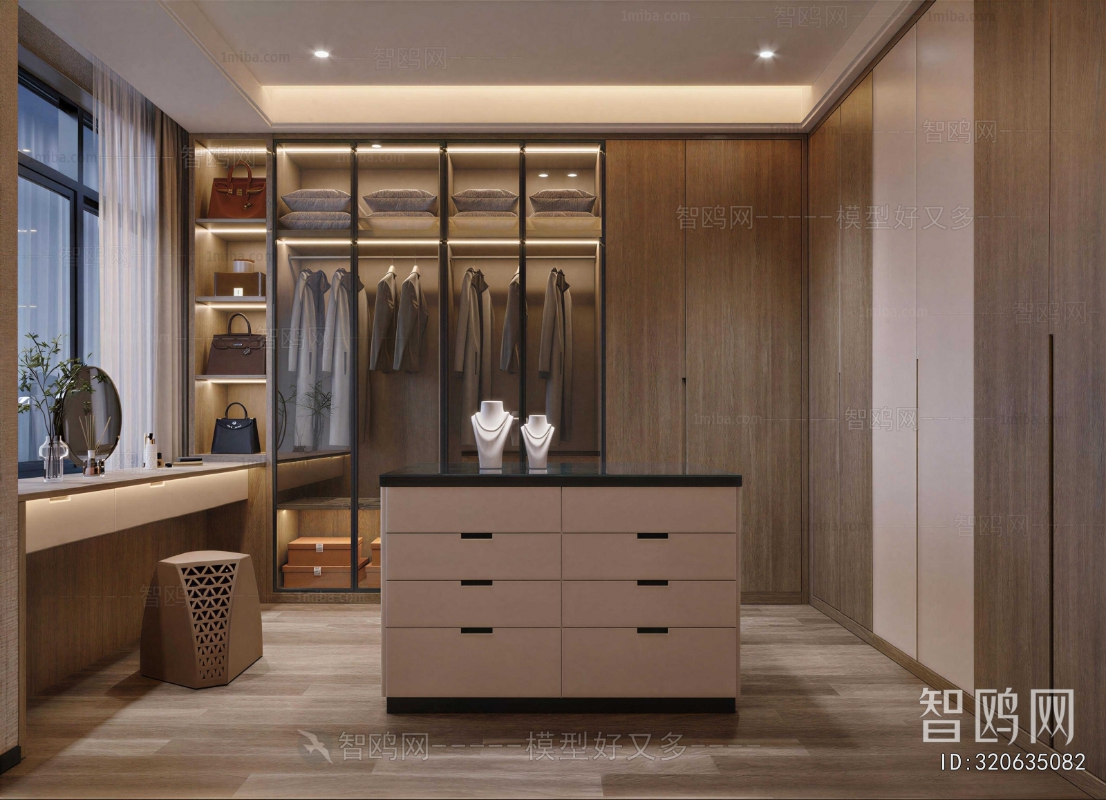 Modern Clothes Storage Area