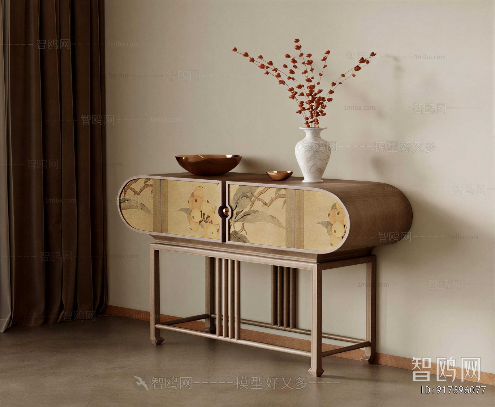 New Chinese Style Entrance Cabinet