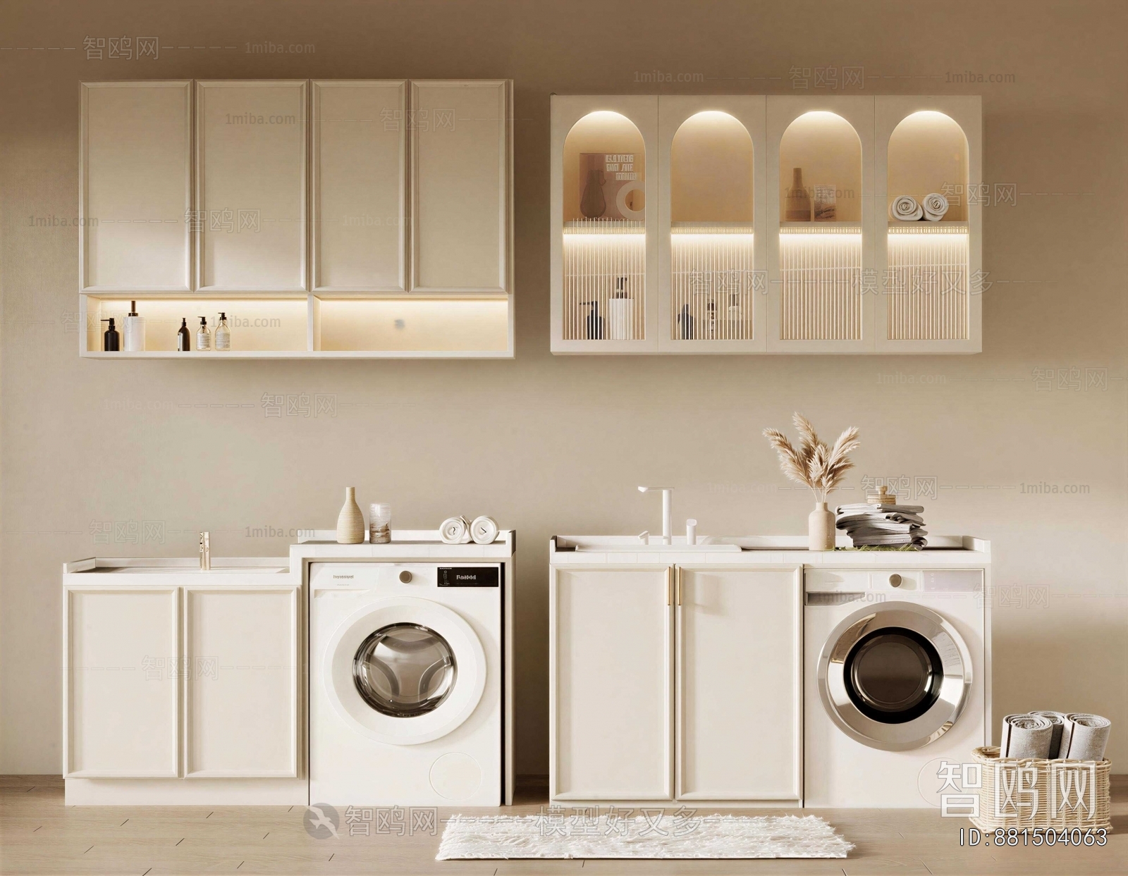 French Style Laundry Cabinet