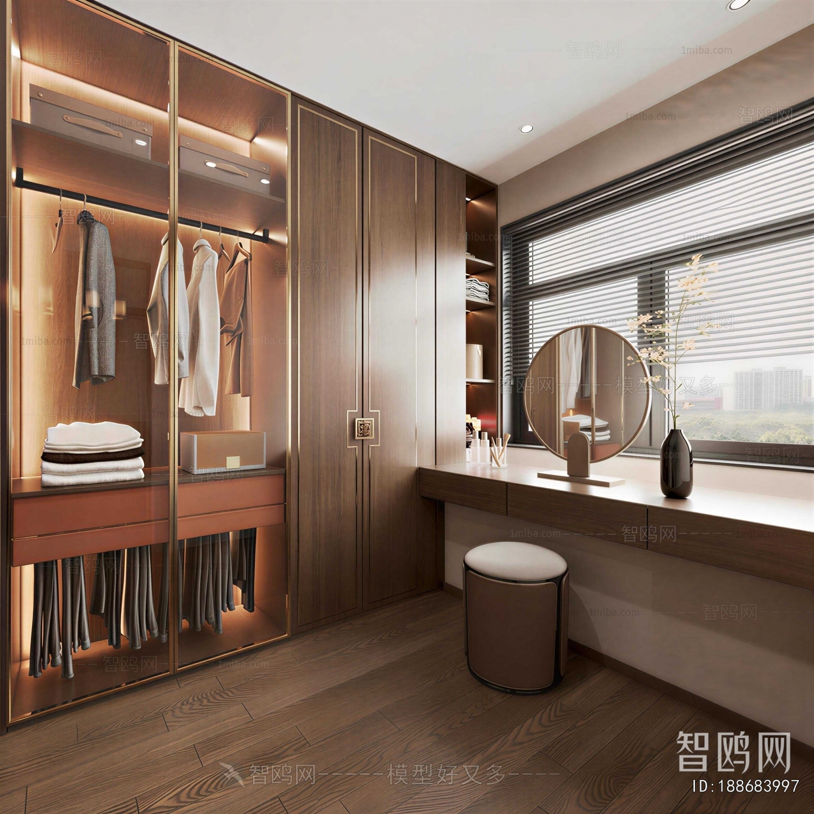 Modern Clothes Storage Area