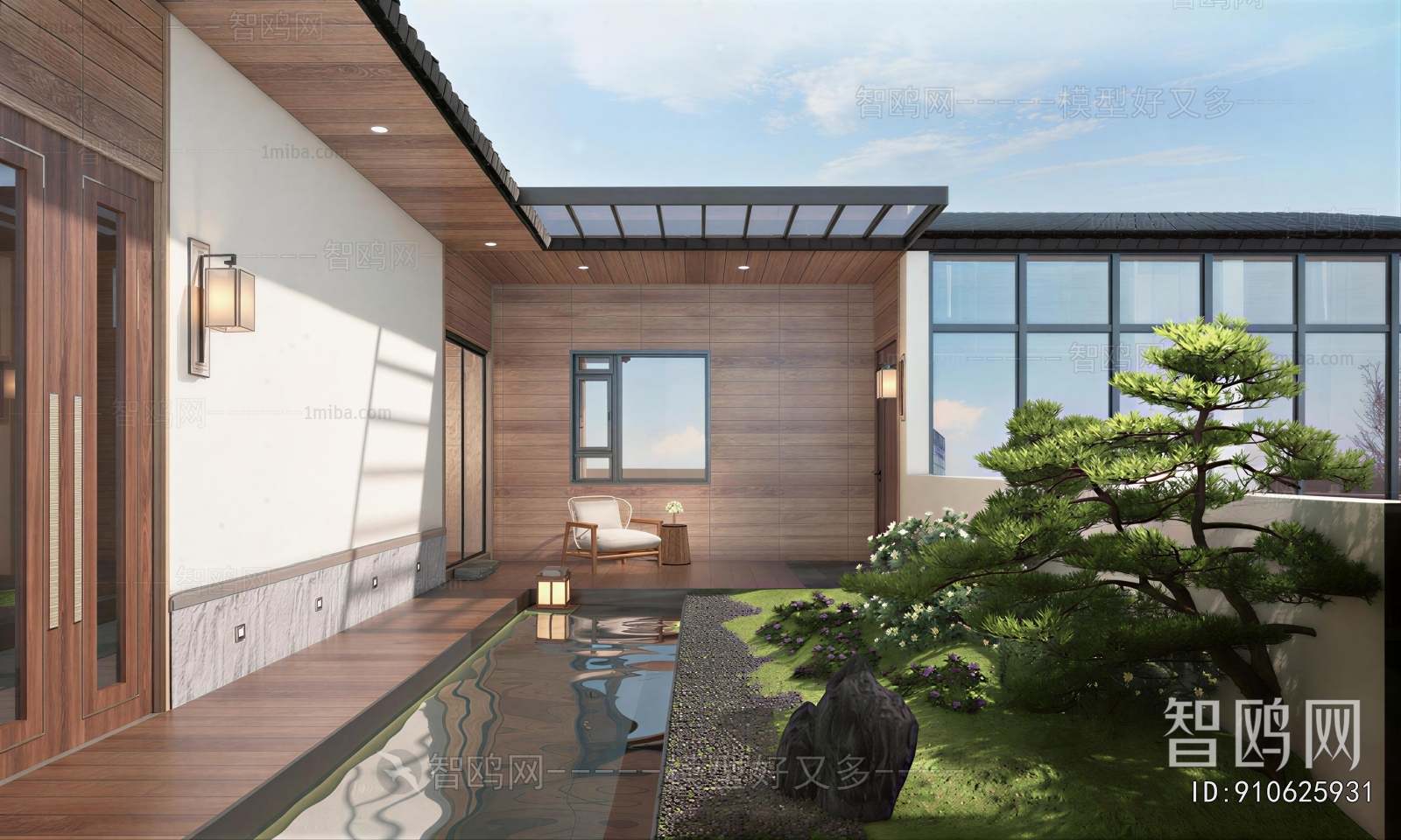 New Chinese Style Courtyard/landscape