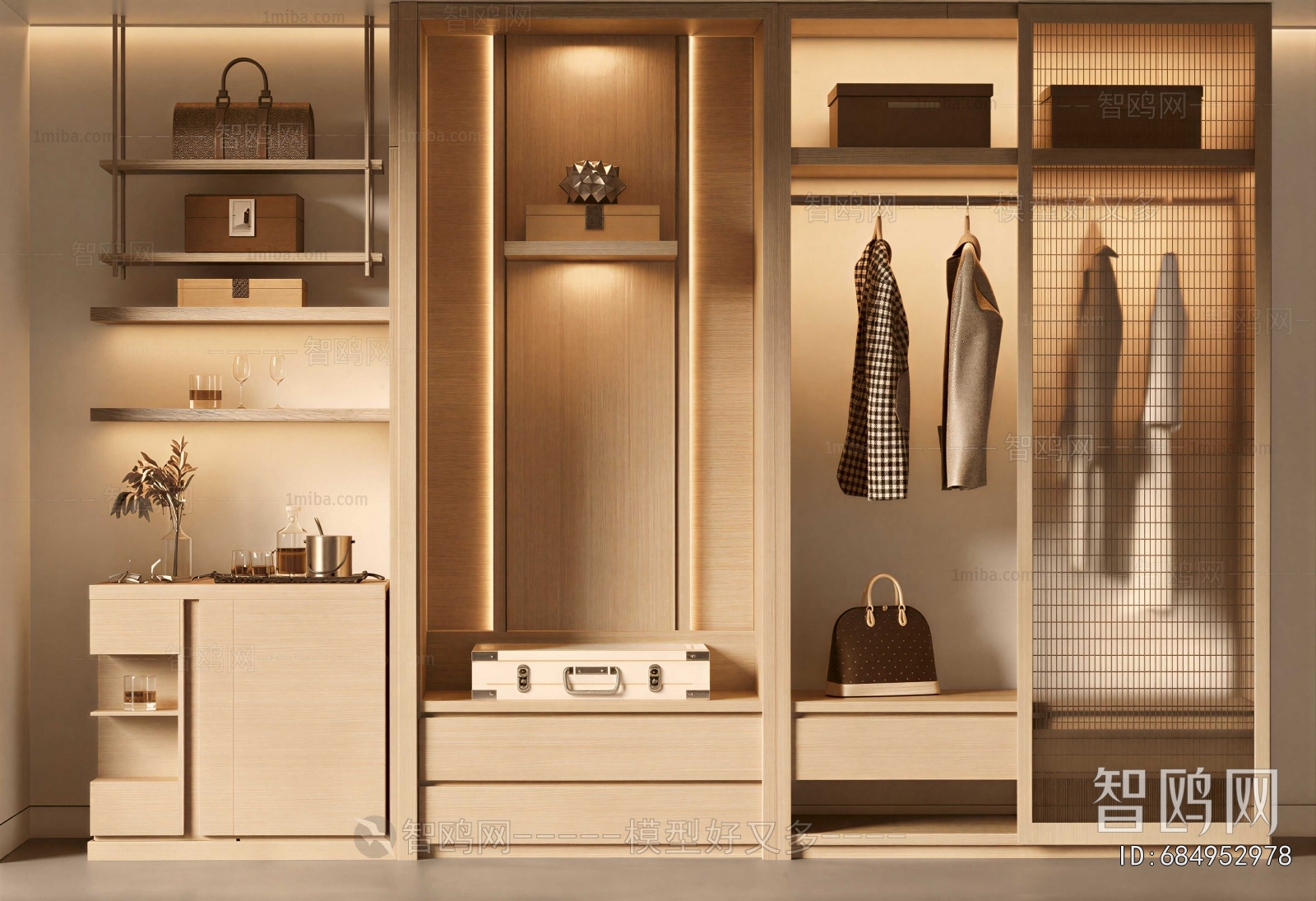 Modern Clothes Storage Area