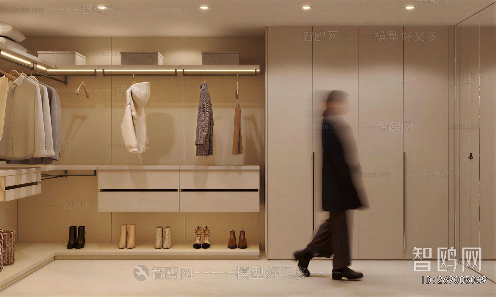 Modern Clothes Storage Area
