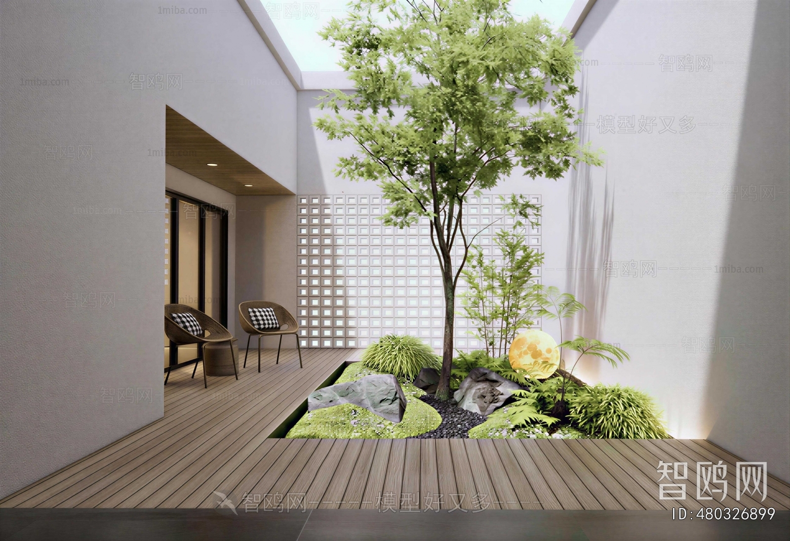 Modern Courtyard/landscape