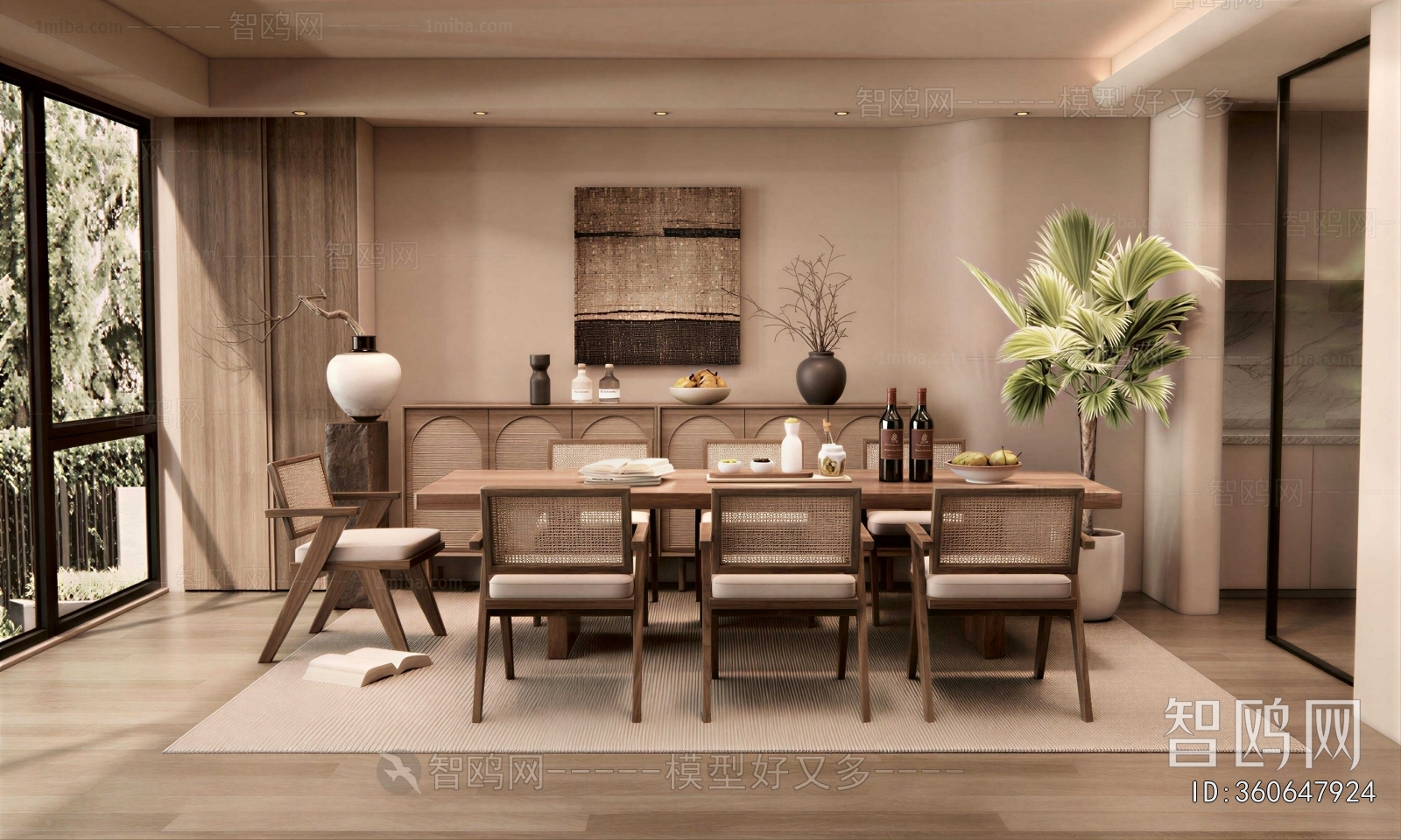 Wabi-sabi Style Dining Room