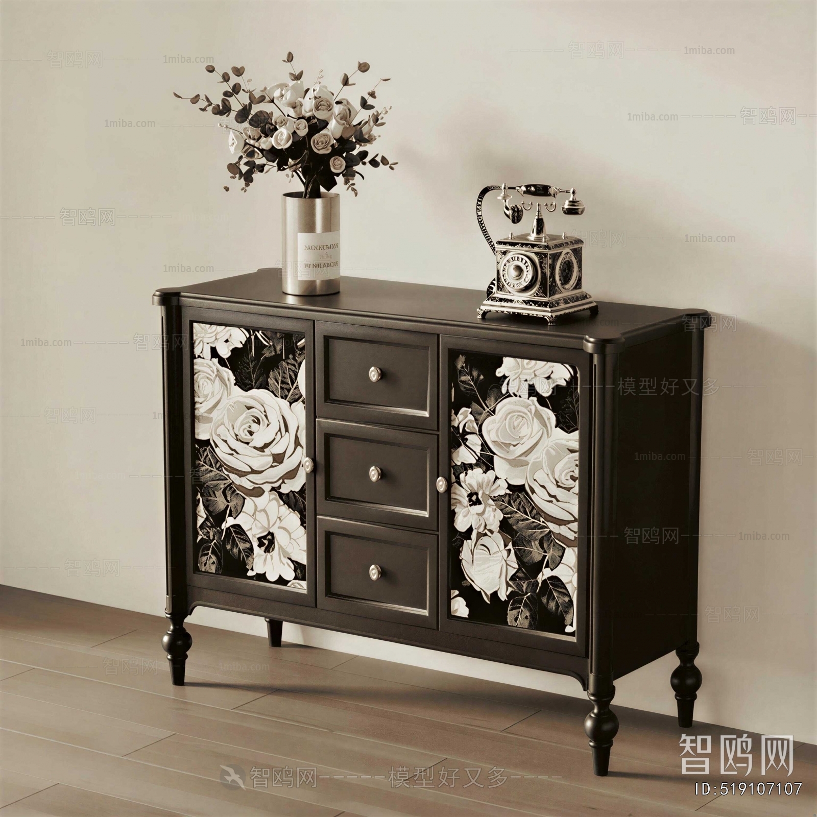 New Classical Style Side Cabinet