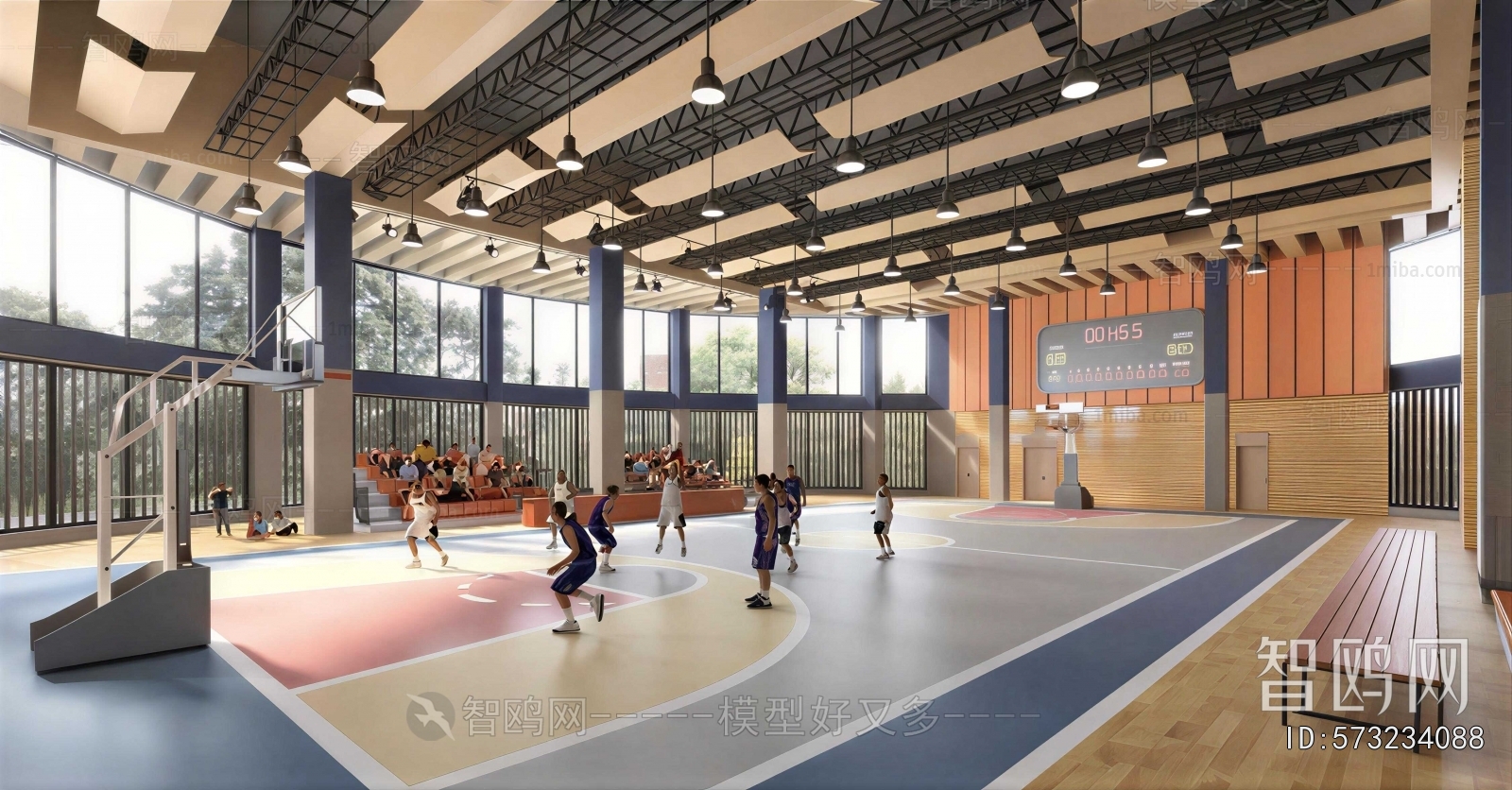 Modern Basketball Arena