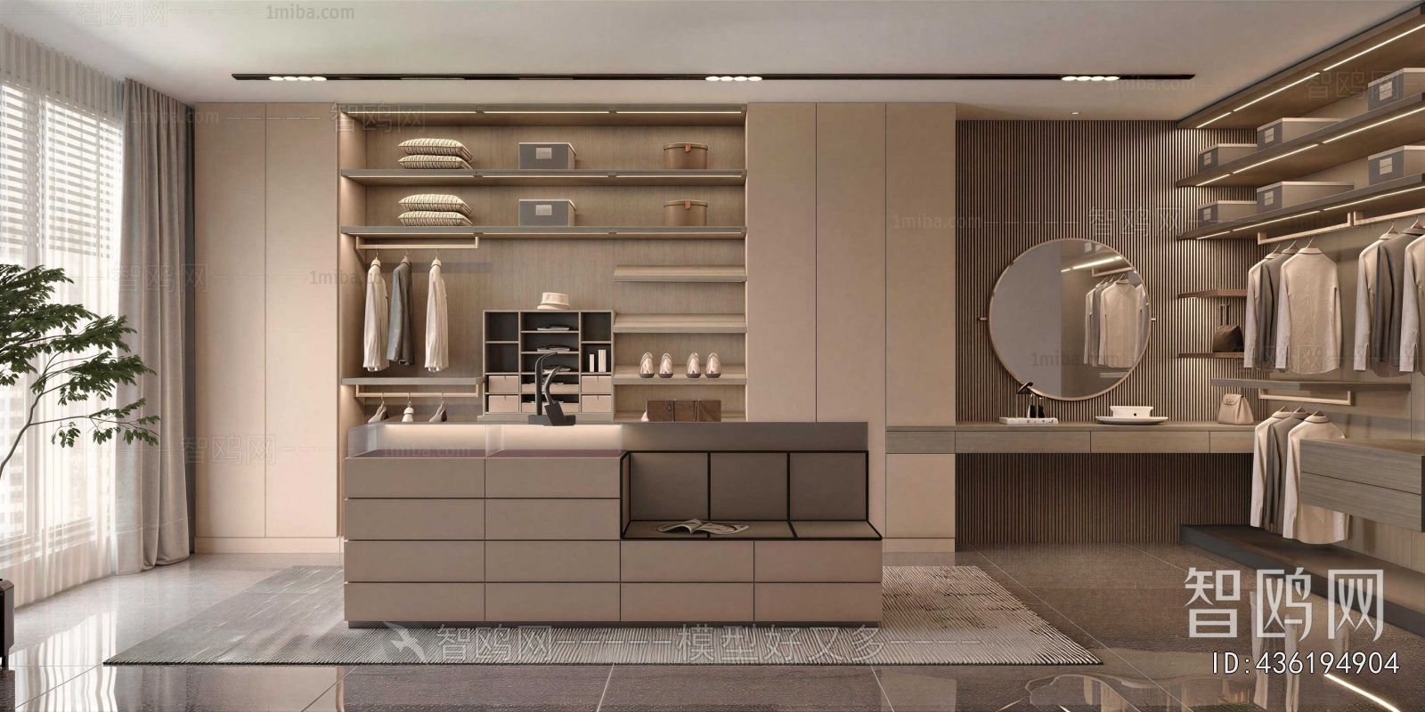 Modern Clothes Storage Area