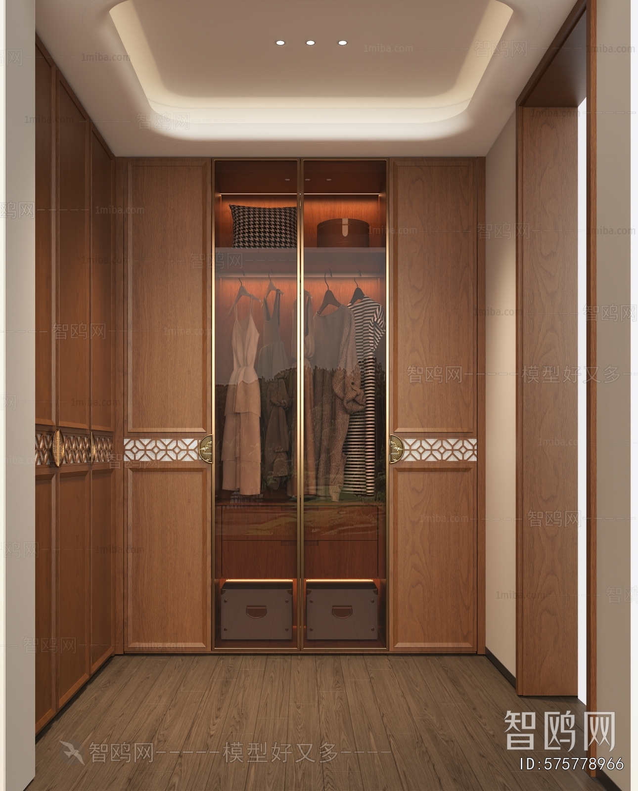 New Chinese Style Clothes Storage Area