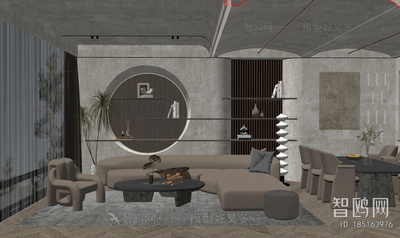 Wabi-sabi Style A Living Room