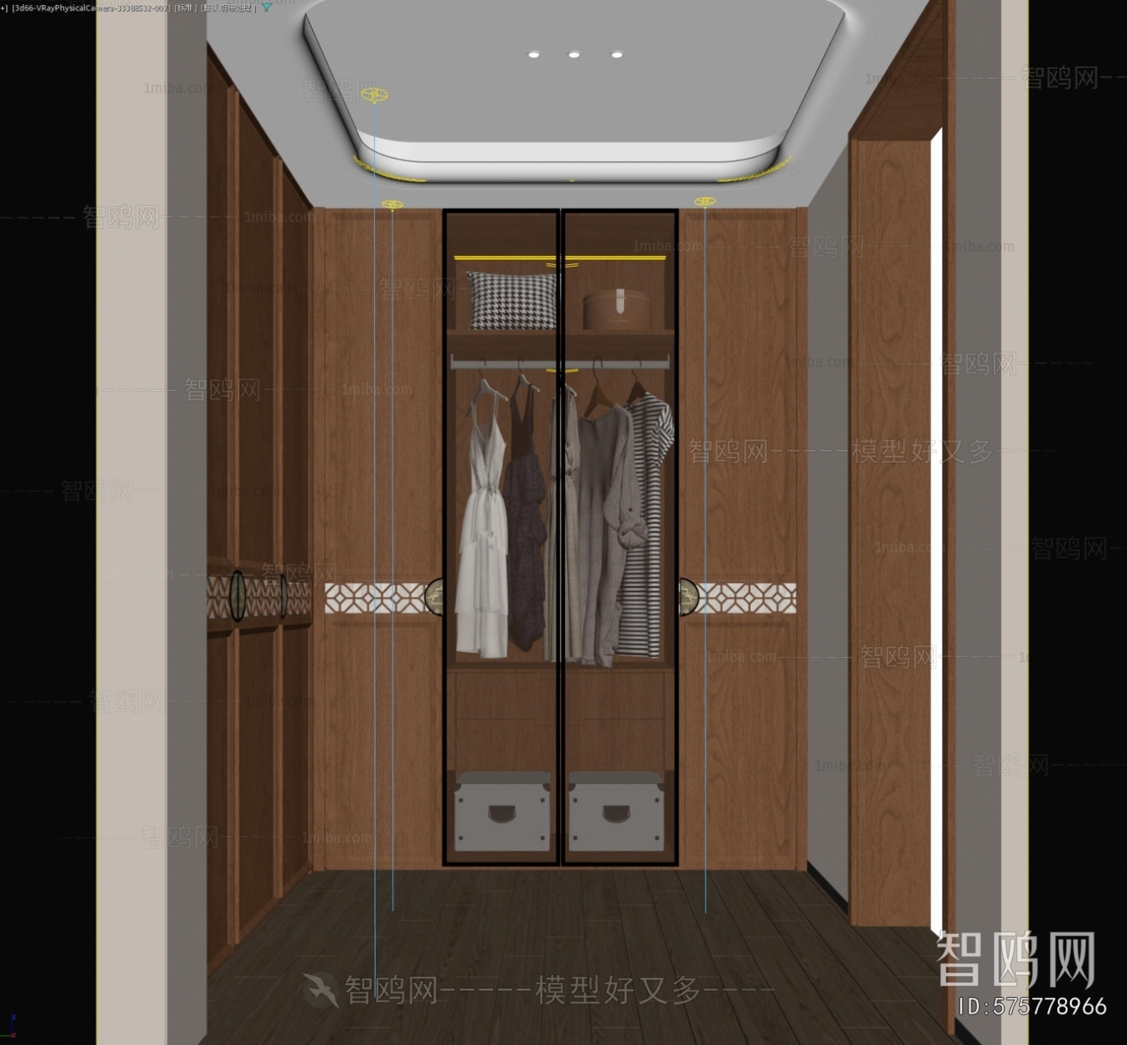 New Chinese Style Clothes Storage Area