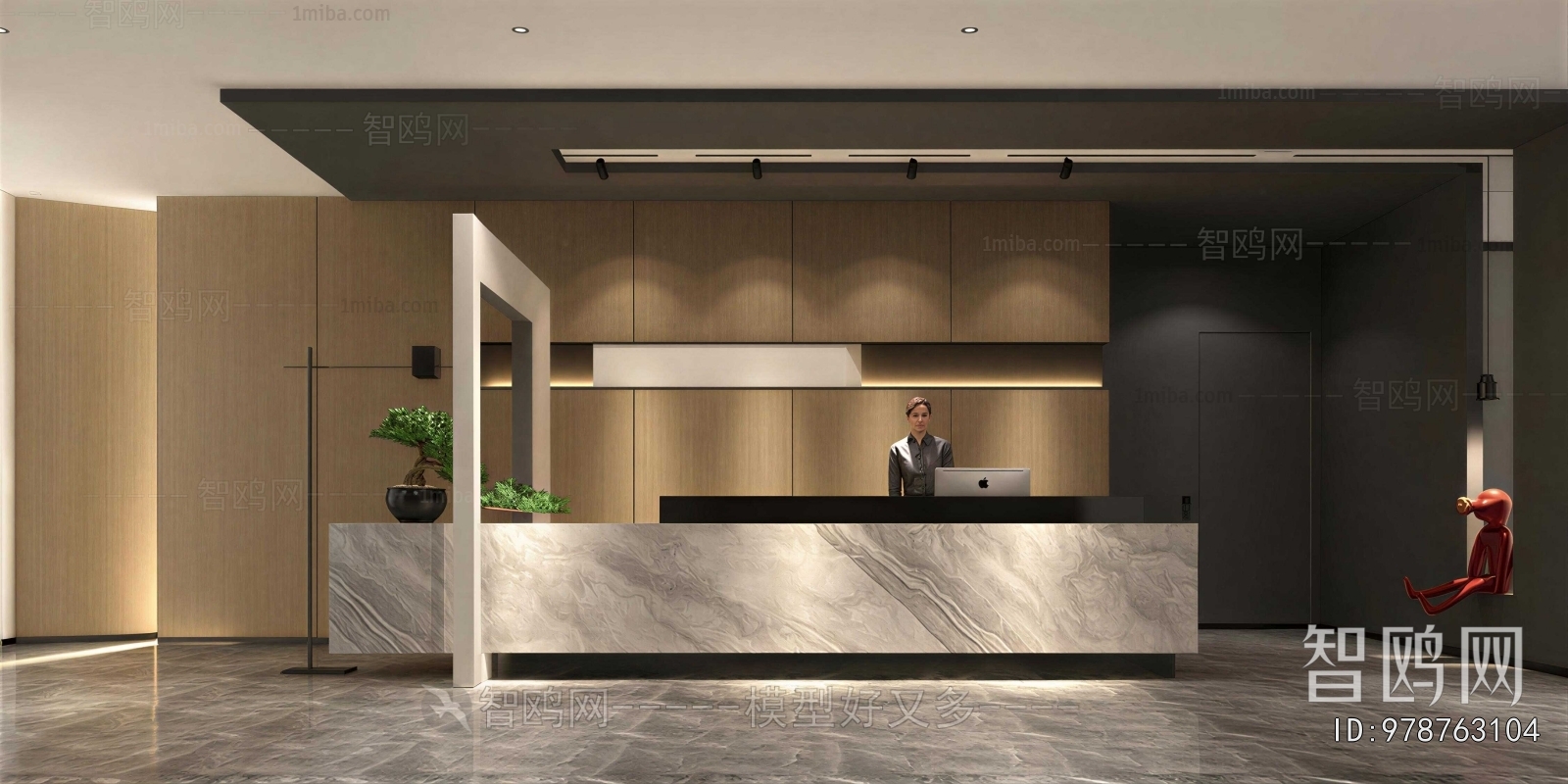 Modern Office Reception Desk