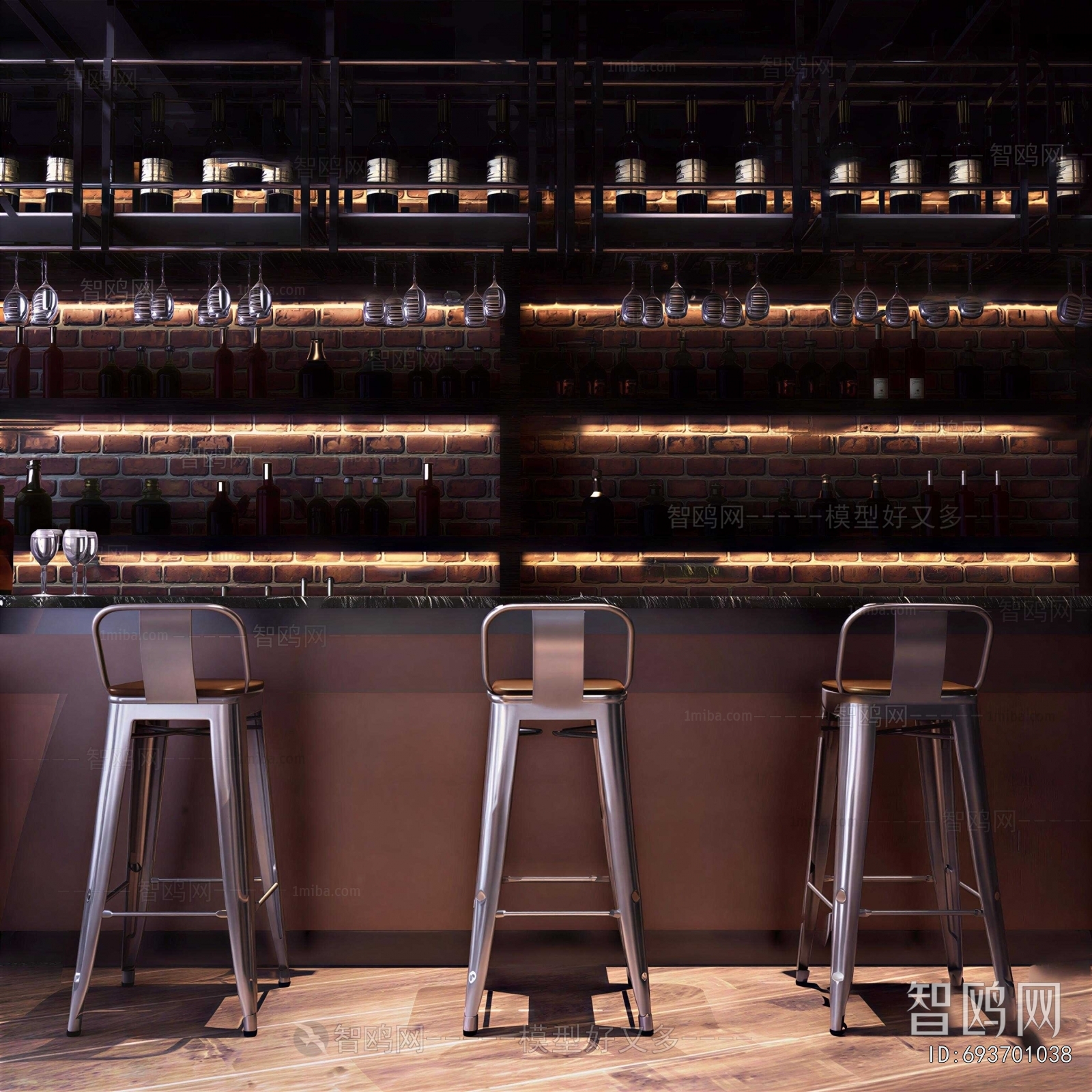 Industrial Style Counter Bar