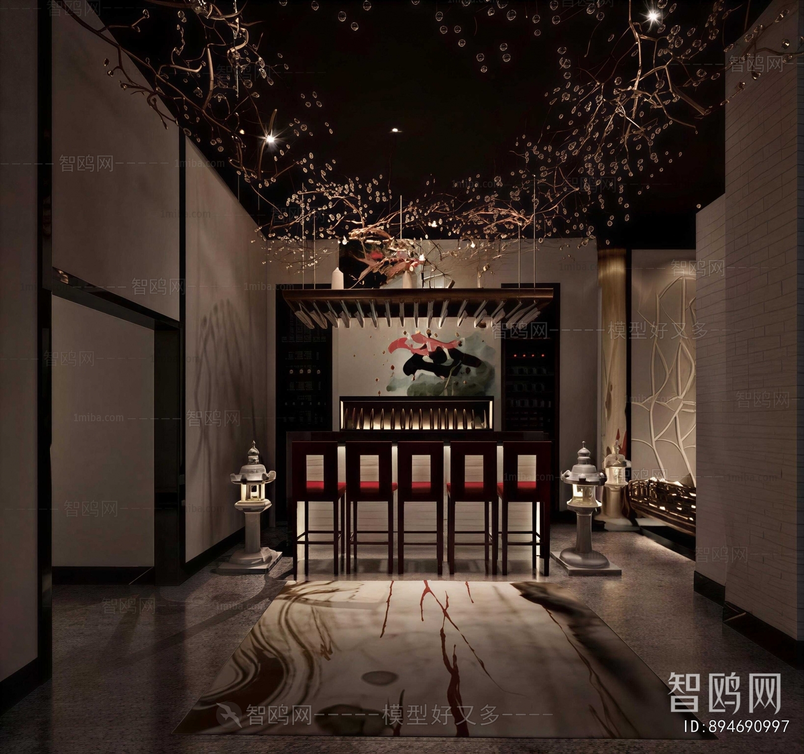 New Chinese Style Counter Bar