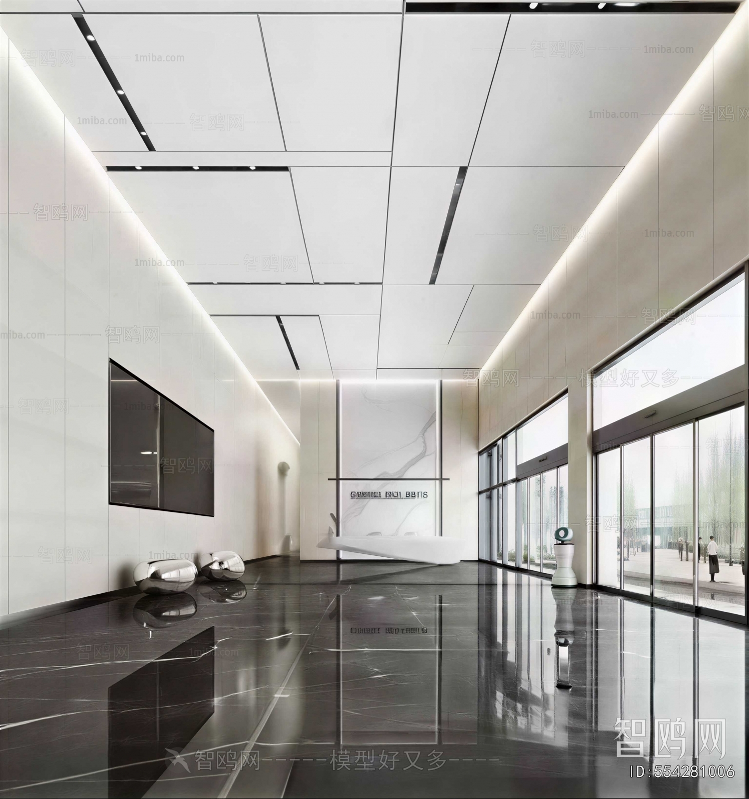 Modern Office Reception Desk