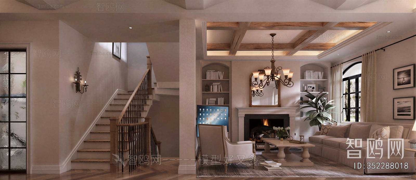 American Style A Living Room