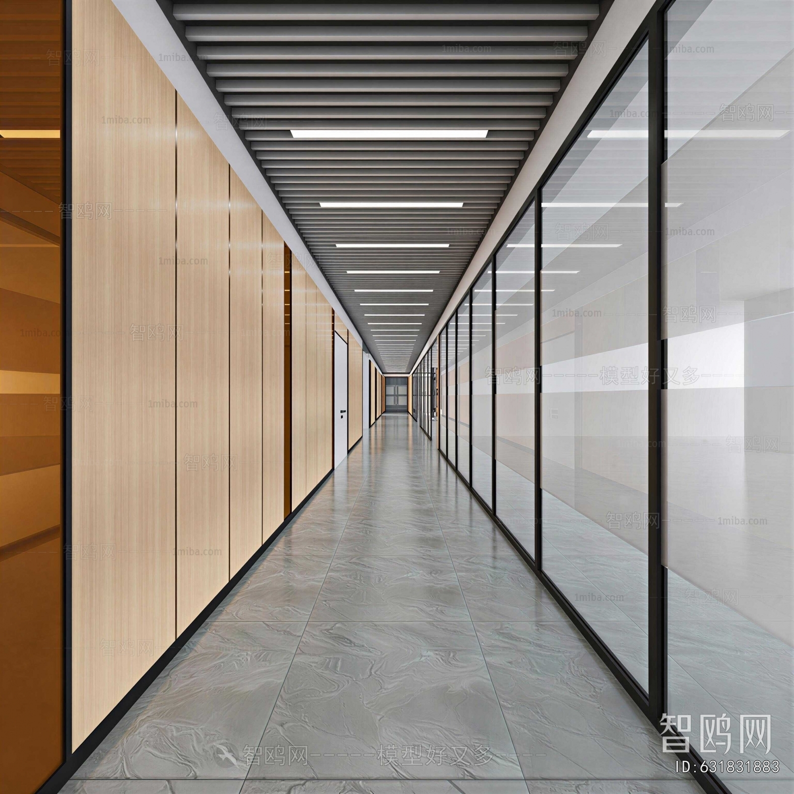 Modern Office Aisle