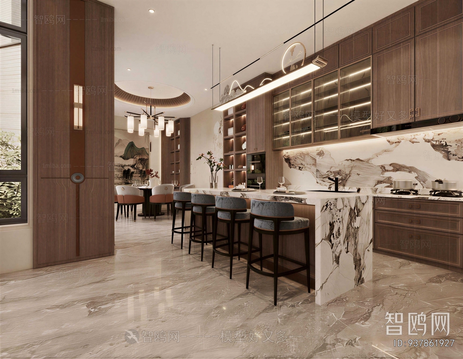 New Chinese Style Dining Room
