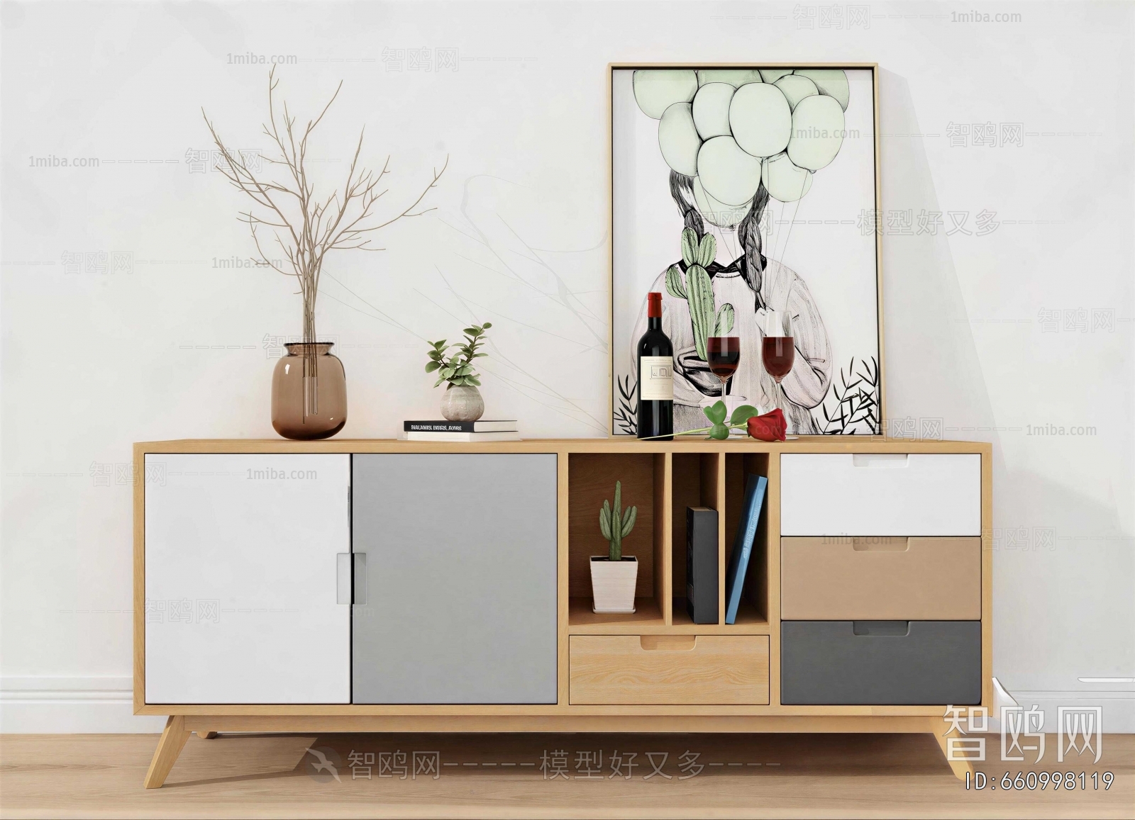 Nordic Style Side Cabinet