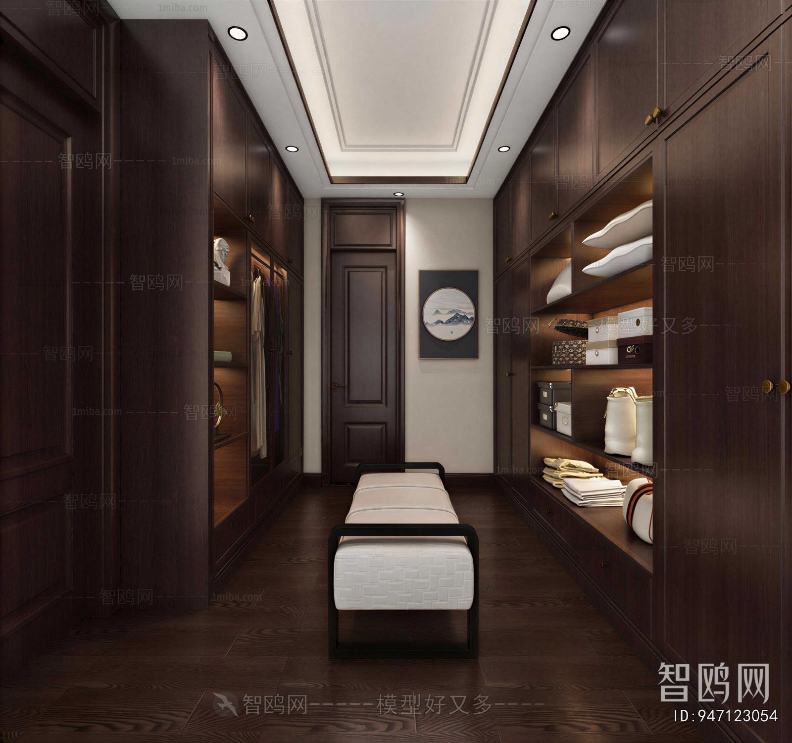 New Chinese Style Clothes Storage Area