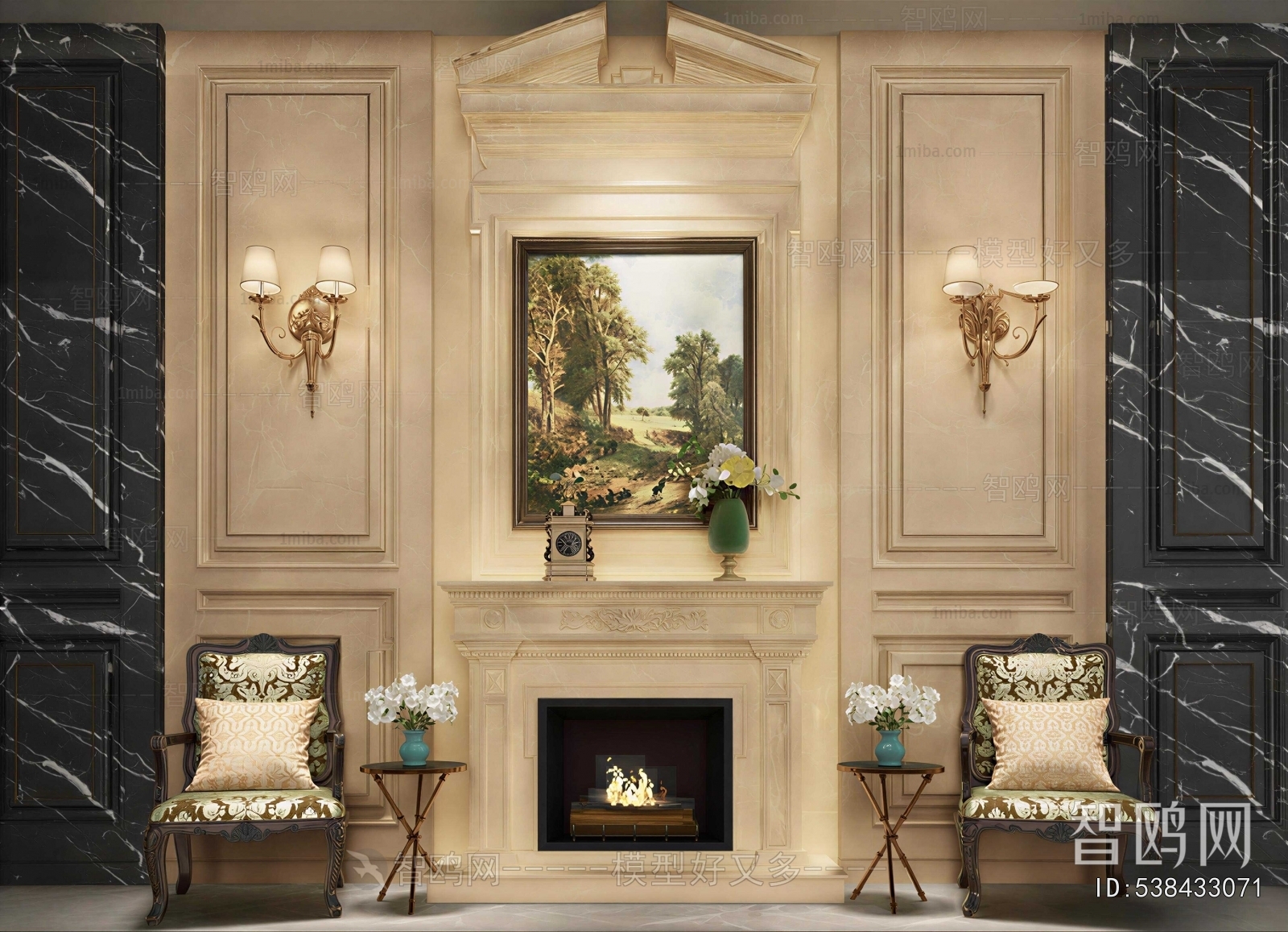 American Style Fireplace