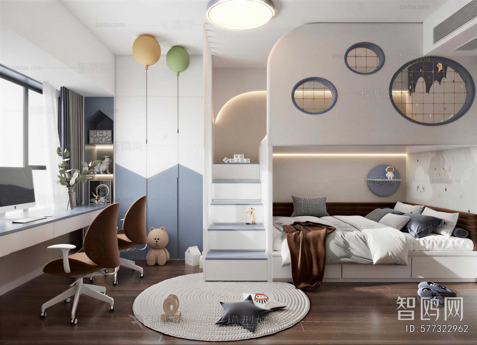 Modern Boy's Room And Son's Room