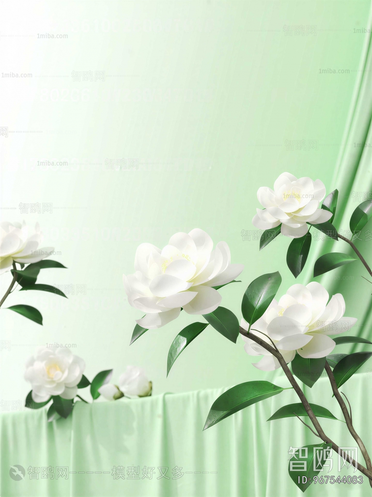 Modern Flowers And Grass
