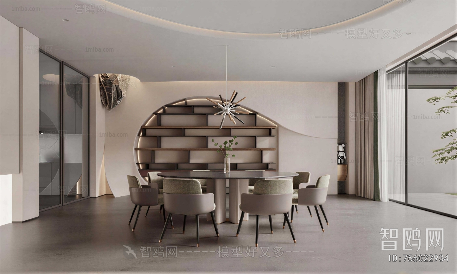 Wabi-sabi Style Dining Room