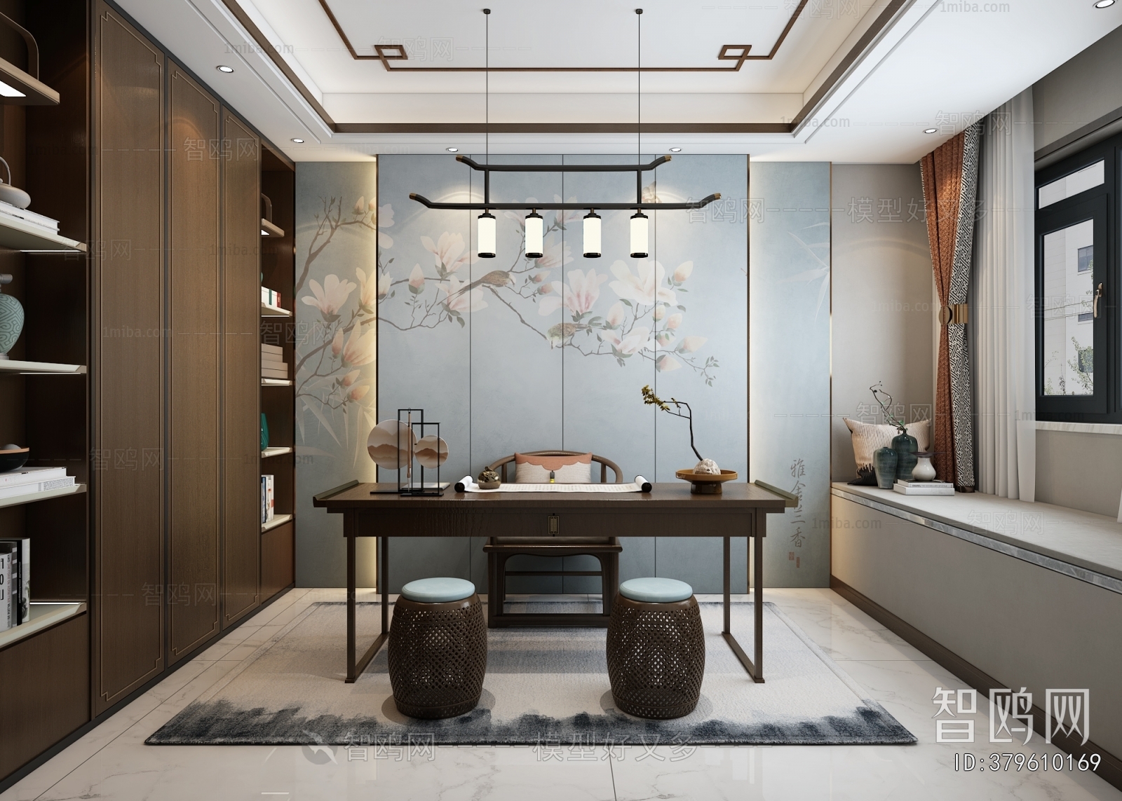 New Chinese Style Study Space