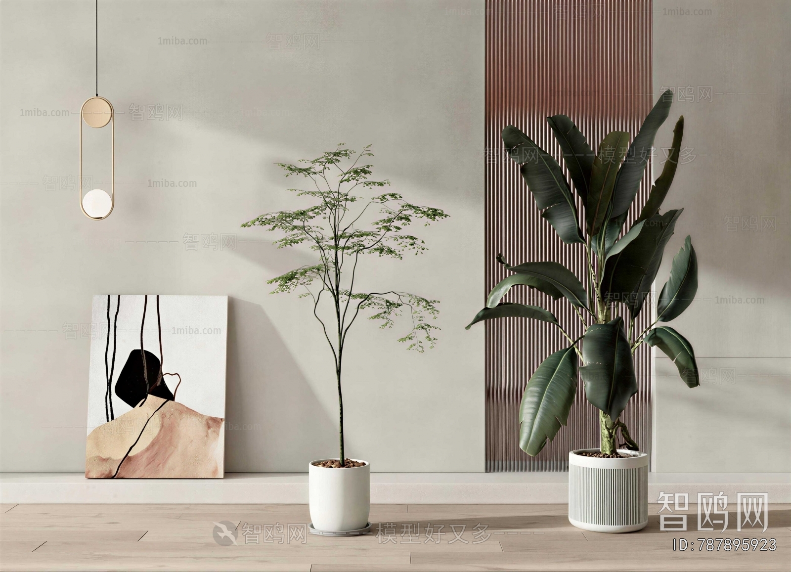 Modern Ground Green Plant Potted Plants