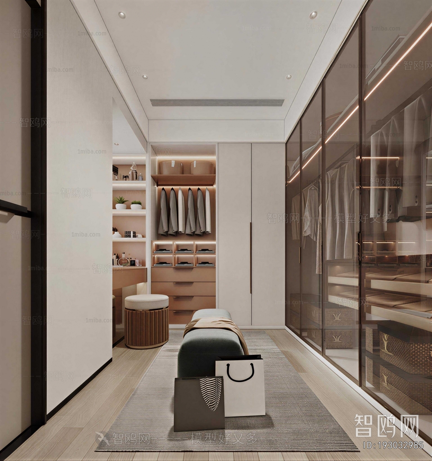 Modern Clothes Storage Area