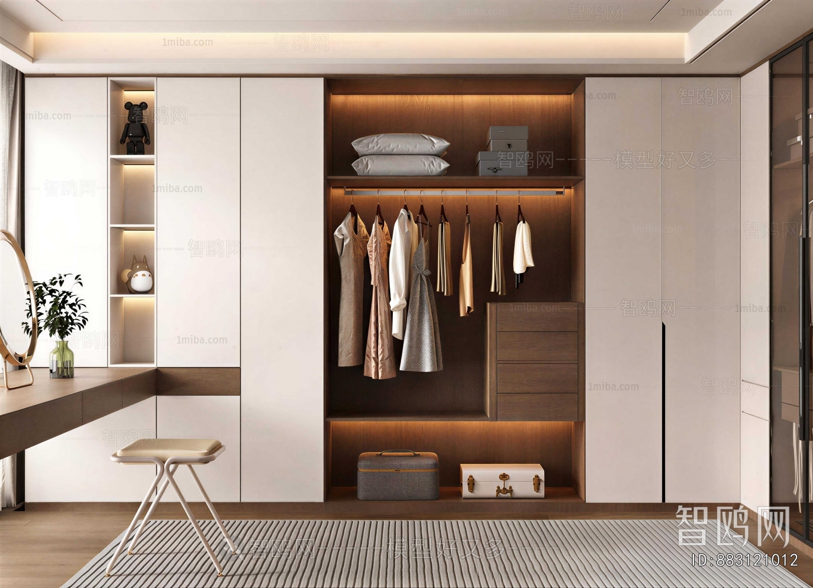Modern Clothes Storage Area