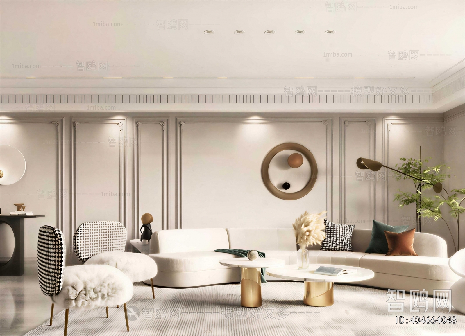 Simple European Style A Living Room