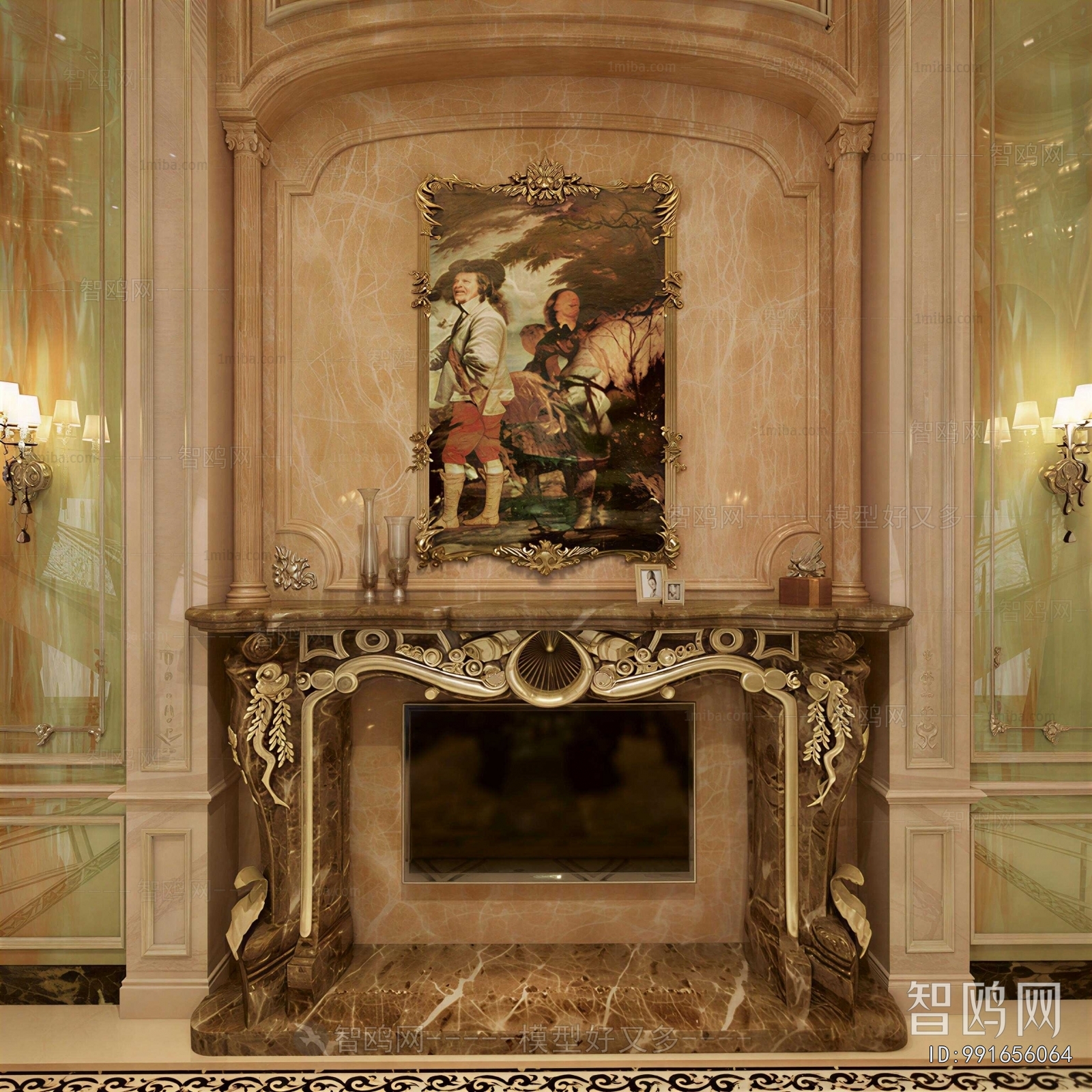 European Style Fireplace