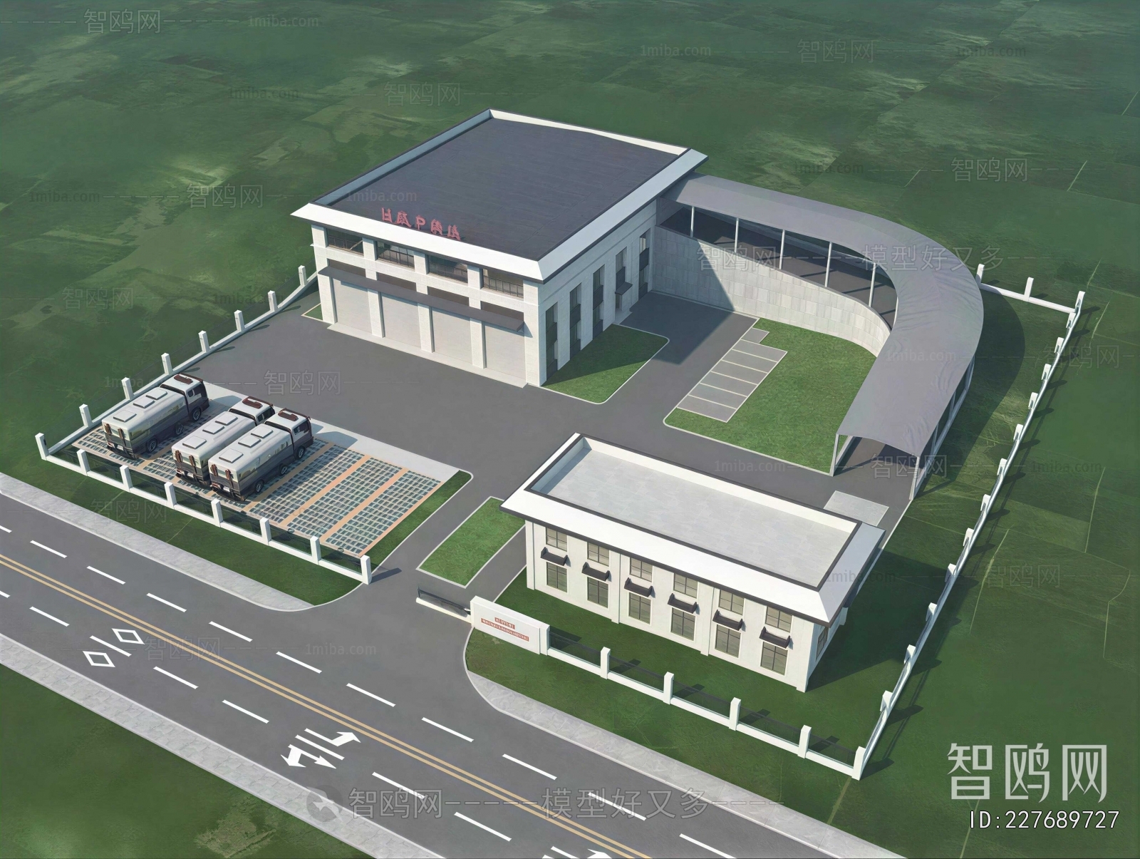 Modern Architectural Bird's-eye View Planning