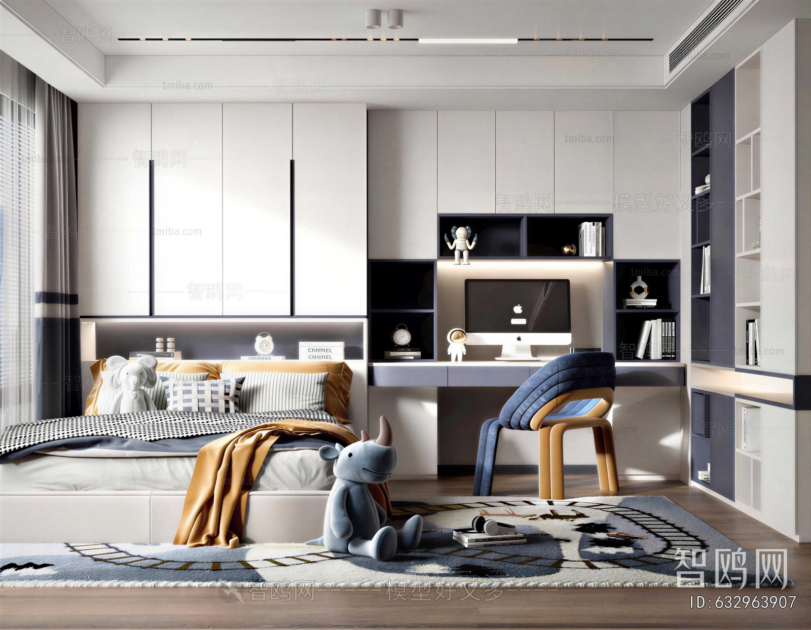 Modern Boy's Room And Son's Room