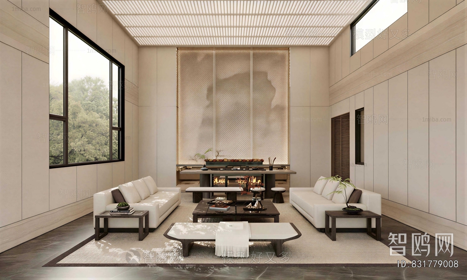 New Chinese Style A Living Room