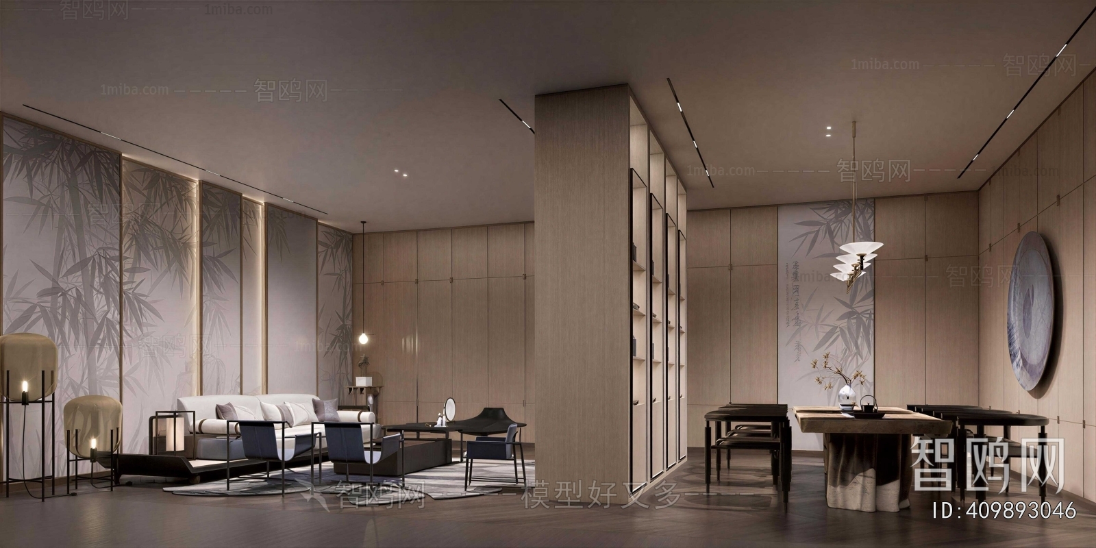 New Chinese Style A Living Room