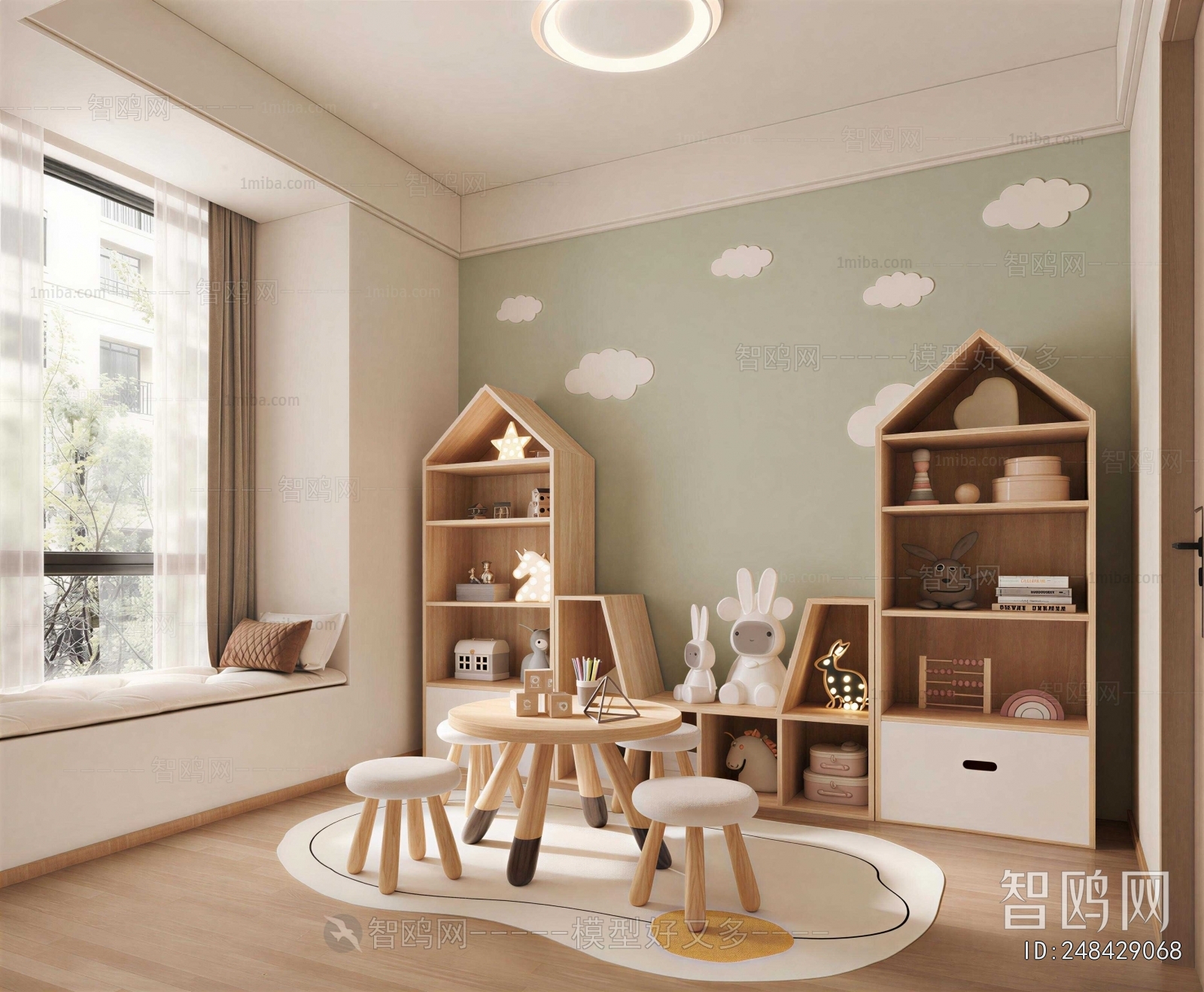 Modern Children's Room Activity Room