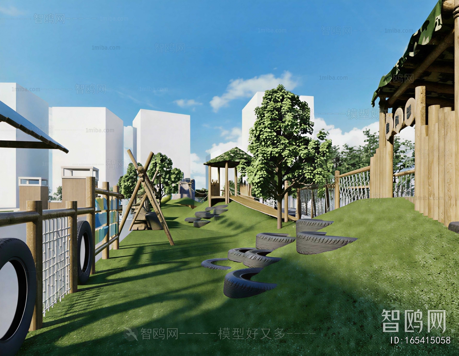 Modern Outdoor Space In Kindergarten