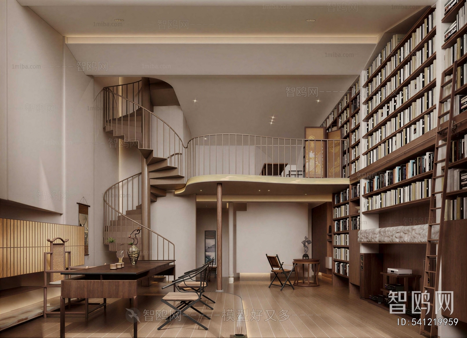 New Chinese Style Study Space