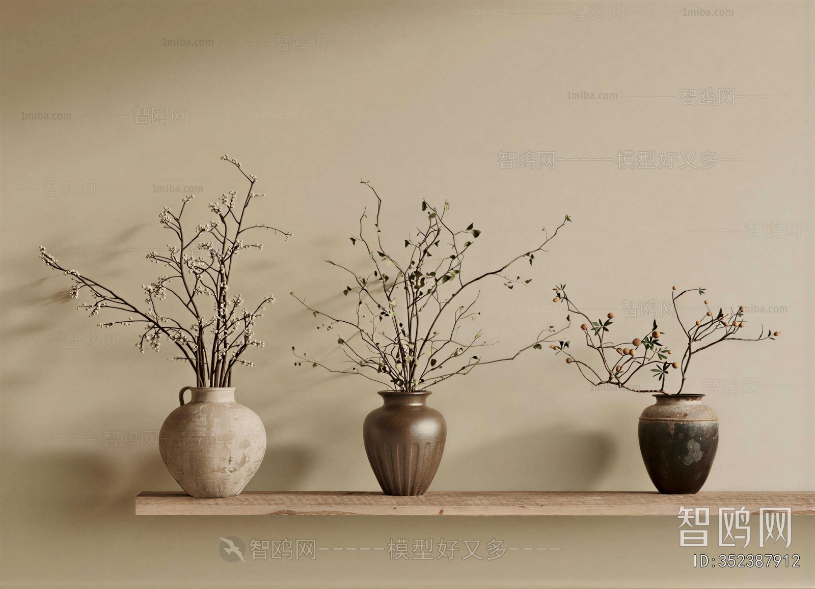 Wabi-sabi Style Dried Branch