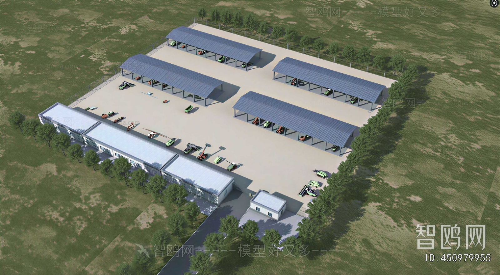 Modern Architectural Bird's-eye View Planning