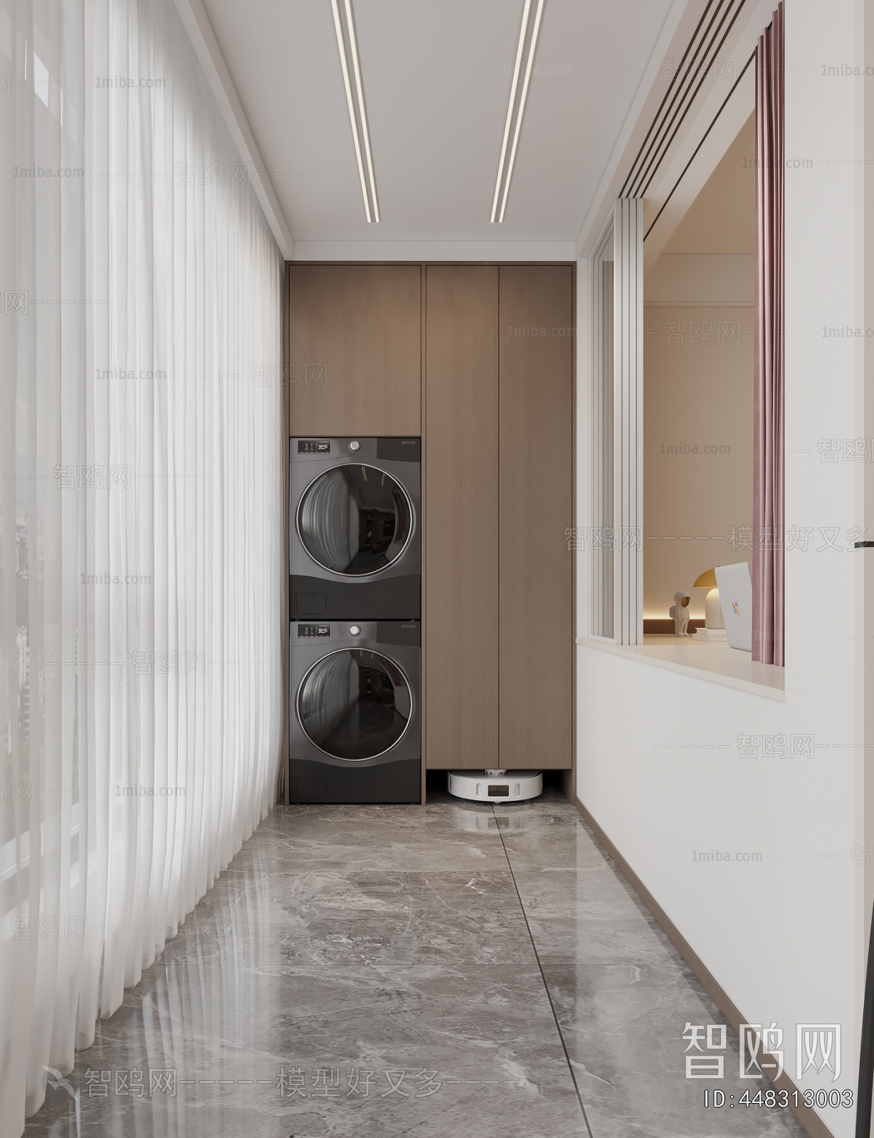 Modern Balcony Laundry Room