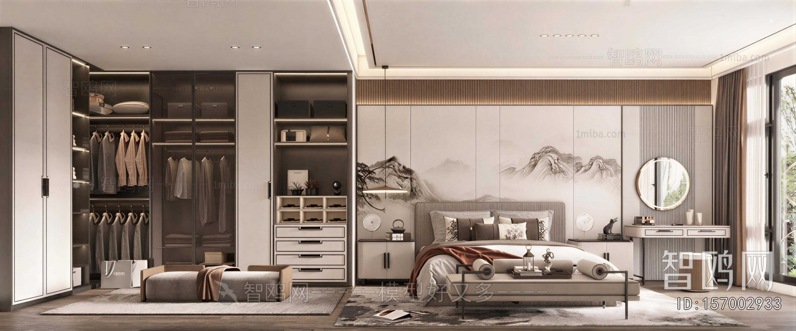 New Chinese Style Bedroom